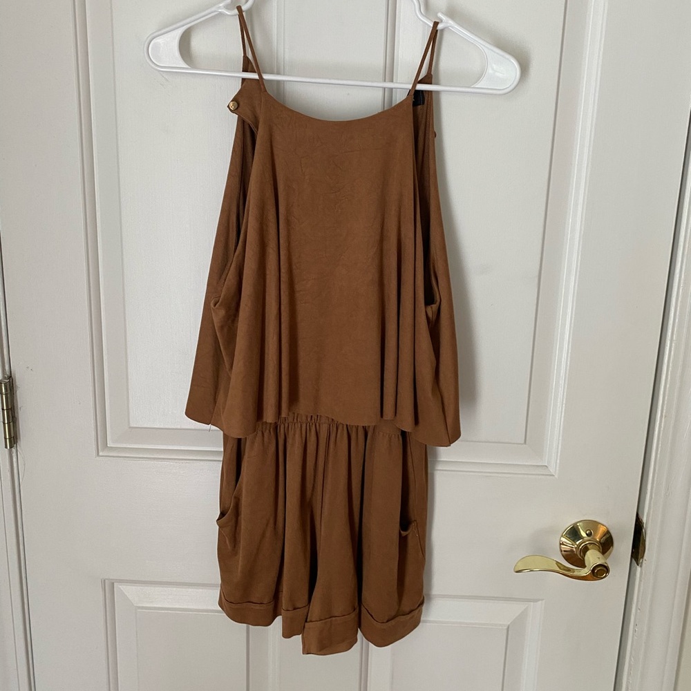 Suede Romper